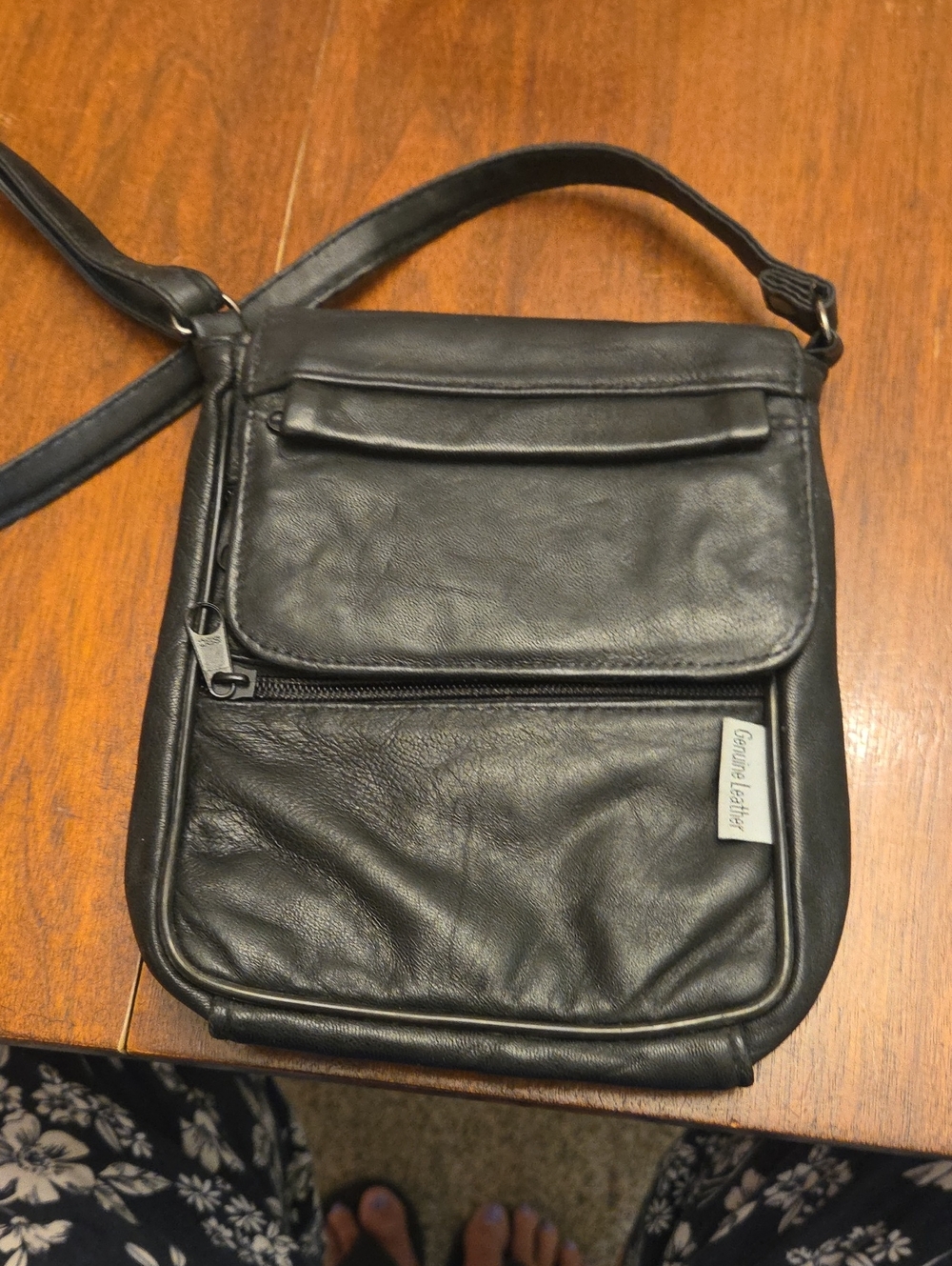 Black Crossbody Bag - Compact Women's Shoulder Bag
